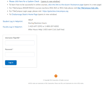 Tablet Screenshot of elearn.chattanoogastate.edu