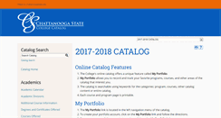 Desktop Screenshot of catalog.chattanoogastate.edu